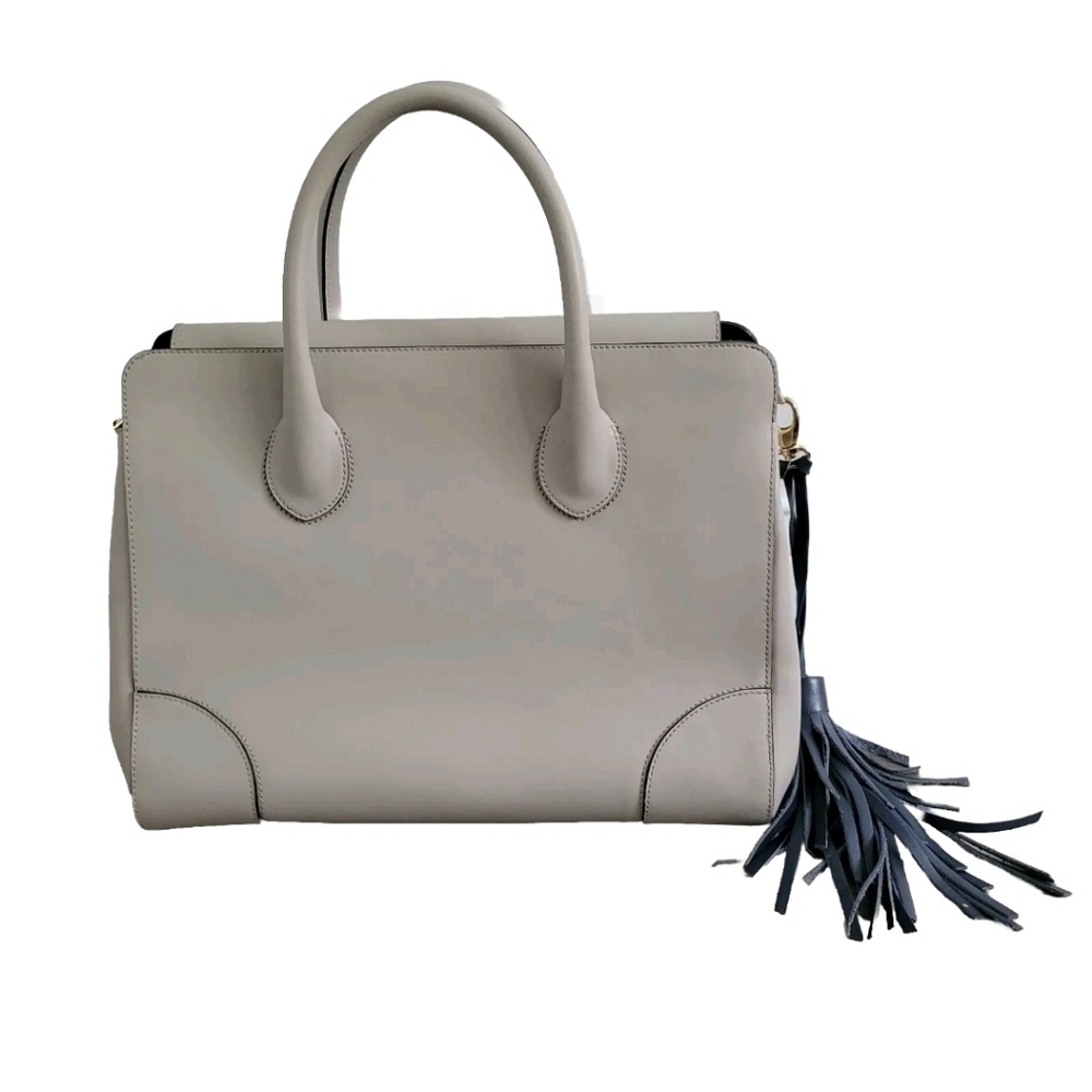 Alberta di Canio Leather Bag , Large ,Gray